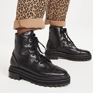 Schutz Maylova Lug Sole Lace-Up Bootie